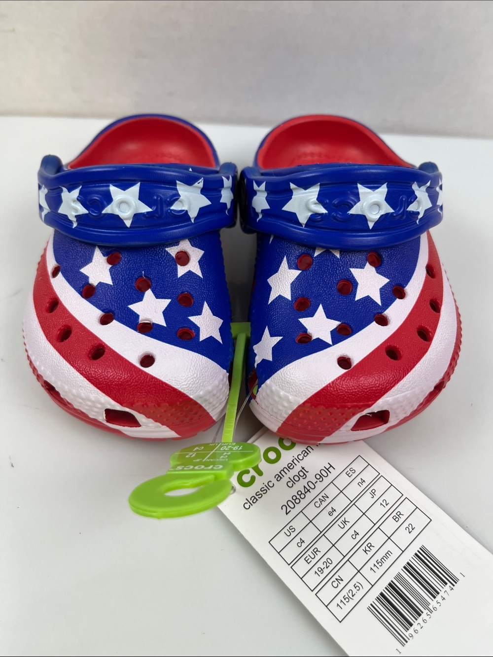 Crocs Classic Clog American Flag Baby Size C4 New